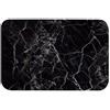 A.Monamour Tappetino per Il Bagno Antiscivolo Assorbente Morbido Stampa Naturale Del Fondo Del Modello Di Struttura Di Pietra Di Marmo Nera Lavabile Tappeto Tappetini Doccia Cucina Zerbino 40x120cm