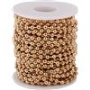 PH PandaHall PandaHall - Catena con perline a sfera in acciaio INOX, lunghezza 4 mm, lunghezza regolabile, per realizzare collane fai da te