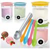 Tefola Contenitori per Ninja Creami Swirl Pinte e coperchi, contenitore per ghiaccio compatibile NC700 701 NC701Q CN701CO Ninja Creami Swirl Pinte, BPA Free e lavabile (4 pezzi +A con 5cucchiaio)