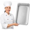 Jokolo Vassoio in alluminio resistente, 500 mm x 300 mm x 80 mm, grande teglia usa e getta per cucinare, cuocere, catering, barbecue, feste e conservazione degli alimenti, confezione da 5 (grande