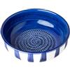 Beamel Home Piatto Grattugia in ceramica fatta a mano design decorativo utensili cucina arte funzionale stoviglie artigianali (costa blu, medio)