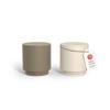 LARS NYSØM Set di saliere e pepiere in acciaio inox con design moderno e minimalista, facile da riempire (Cream Beige)
