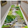 Siunwdiy Tappeto Corridoio Corridoio Lavabile,Pavimenti Duri Tappeto Morbido Antiscivolo Tappeto Moderno Con Stampa 3D Corridoio Ingresso Corridoio,per Camera Da Letto Cucina Soggiorno,Verde,90x220cm