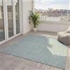 benuta Basic Tappeto da esterno Iowa - Blu 300x300 cm - Boho Juta-Look - Impermeabile UV balcone, terrazza, giardino, cucina, soggiorno - Robusto