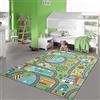 Teppich-Traum Tappeto Gioco per Bambini Paesaggio Urbano - ruota panoramica Montagne - verde Dimensione 200 x 290 cm