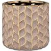 RITUALI DOMESTICI - KINTSUGI Cachepot Bianco Oro L, 20x20x17h cm, Collezione in gres