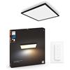 Philips Hue White Ambiance, Pannello Smart Aurelle, luce bianca da calda a fredda, 19W, 60x60cm, nero, Compatibile Bluetooth, Controllo Vocale con Alexa, Google Assistant e Apple Homekit
