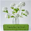 YalzoneMet 4 pezzi 67,9 cm viburno fiore artificiale palla di neve realistico stelo lungo vero tocco bianco piccolo ortensia fiore in lattice per la decorazione della casa centrotavola composizioni