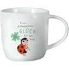 Grafik Werkstatt Grafik-Werkstatt Tazza da caffè con scritta in lingua tedesca Glück, 300 ml