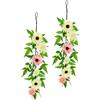 Flair Flower Ghirlanda di fiori artificiali da appendere con gerbera, 50 cm, set da 2 pezzi, piante da appendere, piante artificiali, margherite, matrimoni, compleanni