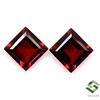 SBI Gems 6x6 MM Naturale Granato Taglio Quadrato Paio 2.36 Cts Non Trattato Loose Gemme