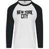 Fruit of the Loom T-Shirt Baseball L/S Da Uomo Indossato Da John Lennon Di New York City