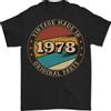 Gildan T-Shirt Vintage Per Il 48° Compleanno Fatto Nel 1978 100% Cotone