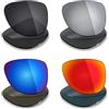 Mryok Mry 4 paia lenti polarizzate di ricambio per Oakley dispatch 2 sunglasses-stealth nero/rosso fuoco/Ice Blue/Silver Titanium