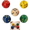 Sylalxeba 5 dadi da gioco 30 mm in legno, dadi colorati in rosso, blu, verde, giallo, naturale, punti dorati o neri, per giochi da tavolo giochi di carte