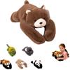 Kuisoe Peluche a panda rosso - Peluche ponderato e terapeutico con peso calmante per adulti, peluche rilassante (60 cm, l'orso bruno)