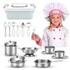 Auauraintt 17 Pezzi Accessori da Cucina Per Bambini, Set Cucina Bambini
