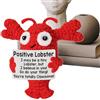 Generico Aragosta all'uncinetto positivo divertente, aragosta bambole emotive positive | Supporto emotivo Crochet peluche | Giocattolo di incoraggiamento motivazionale per insegnanti mamme adolescenti