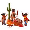 Playmobil 6546- Western - La Bande de Cowboys Hors-la-Loi - Emballage Plastique, Pas de boîte Carton