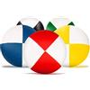 Diabolo Freizeitsport Set di 5 Palle da giocoliere Diabolo Premium Soft Juggling Balls Bicolore - 67mm Ø ✓ Palla da giocoliere ✓ Water Repellent ✓ Morbida Similpelle I Set di Giocoleria per Giovani e Adulti