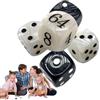 Generico Set di dadi raddoppio, set di dadi backgammon, Gioco da tavolo per famiglie con dadi combinati con custodia, Gioco da tavolo Dadi raddoppianti in acrilico per campeggio, viaggi, riunioni di amici