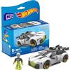 Mega Brands MEGA Hot Wheels - Audi R8 LMS GT2, Set da costruzione con 73 pezzi e 1 Micro action figure pilota inclusa, macchina bianca, giocattolo per bambini, 5+ anni, HKF93