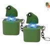Vibbang Rana Quakender Fidget Toys, ciondolo ricaricabile con luci e suoni, giocattolo sensoriale, decorazione a forma di rana, regalo divertente per adulti, adolescenti, studenti, 2 pezzi