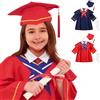 Generico Toga Laurea Bambino Set con Toga Accademica Cappello Tocco e Nappa, Costume Laurea per Scuola Materna Completo Abito da Laureato Set per Decorato Studenti Elementare Medi Laurea