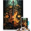 LKSDCBOT Puzzle per adulti da 1000 pezzi Violino Vintage Violinist Fatto di carta，per età 14+ Gioco di famiglia per e Regali unici per compleanno e Natale。misurare：26x38cm/10.24 x 14.96pollice