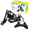 KEYESTUDIO BBC Micro:bit 4-DOF Robot Arm Kit (Exclude Microbit V2), STEM Education Kit with MakeCode/Python Coding for Programming Learning of Teenagers