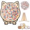 Hlayshing Puzzle A Forma Di Gatto Da 135 Pezzi,Puzzles Irregolare con Cornice Incorniciato da Adorable Cat Outlines,Puzzle In Legno A Forma Di Gatto,Puzzles Decorativi,Regali Creativi per Gli Amanti dei Gatti