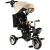 Momi Triciclo per bambini MoMi IVI, seduta girevole 360°, cinture a 3 punti, poggiapiedi, tettuccio parasole, ruote EVA, manubrio regolabile, borsa e cestino portaoggetti
