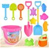 Generico Set di giocattoli da spiaggia per bambini, secchiello per sabbia, e annaffiatoio Set da spiaggia per bambini, giocattolo da spiaggias da viaggio, per sabbiera e campeggio all'aperto