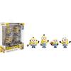 Jada Cattivissimo Me Minions Metalfigs Confezione da 4 - Stuart, Kevin, Otto, Bob - Figure in metallo da collezione da 6,3 cm, Wave 1