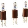 Generico 3 Luci Lampadine Tuttovetro con Portalampada T5 per Cruscotto Spie, Tachimetro, Contagiri, Fiat Alfa, Lancia, Trattori, Scooter.