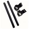 HYEPIVOT 2,5 cm sollevato 46 mm clip on manubrio di ricambio fit forcella tubo diametro 46 mm cafe racer manubrio moto angolo di inclinazione 7 ° barre 22 mm, 46 mm clip on CNC nero riser universale