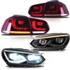 VLAND Motor VLAND Fari e fanali posteriori compatibili per Golf 6 Golf Ⅵ TSI alogeno 2008-2013 (Non per GTD/GTI/R/TDI), 1 set (Completo + Rosso&chiaro)