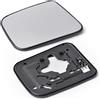 BYBEST Vetro Specchietto Retrovisore Riscaldato per Nissan Navara D22 1997-2015/D40 2004-2015, Sinistro Destro Lato Esterno Specchio Piastra di Supporto, D22- Left