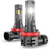 Dun-Bri Lampadine H11 Fendinebbia LED Bianco 6500K 12V 50W 6000LM, H8 LED Fendinebbia H11 LED Canbus per Auto Abbagliante Anabbagliante e Fendinebbia, 2pcs