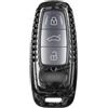 M.JVisun Forgiata Fibra di Carbonio Custodie per Chiavi Auto Per Audi A3 A6 A7 A8 A8L E-Tron Q7 Q8 RS6 RS7 S3 S6 S7 SQ7 SQ8 2018-2022 Cover Chiave Guscio Chiave - Nero