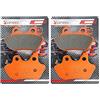 LE LEFOSSI Moto Anteriore e Posteriore Pastiglie Freno per Compatibile con Harley Davidson FXST/FXSTi Softail Standard FXSTC Softail Custom 2006 2007 FXSTB/FXSTBi Night Train 2000-2005 FA400F FA400R