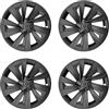 Fab.Labs Tesla - Set di copricerchi modello Y, 19 nero opaco, design elix, per Juniper 2025+, 4 pezzi