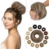 SEGO Pro 45G Chignon Capelli Veri Umani #4/27 Marrone Medio/Biondo Scuro Chignon Folto Facile per Capelli Elastico Capelli Finti Extension Coda di Cavallo Updo Lisci (45g)