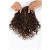 Nisone Capelli Veri Lunghi Topper for Capelli Umani Veri Ricci Corti Parrucche Traspiranti Posticci Clip in Top Pezzi di Capelli Parrucche Topper Ondulate for Uso Quotidiano Parrucche Naturali (Color : marro