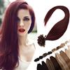 SEGO Extension Capelli Veri Cheratina Dura 100 Ciocche 50g U Tip Nail Invisibili 100% Remy Human Hair Naturali Indiani 50 cm (50 g)(0.5g) #99J Rosso Borgogna