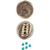 BKEPDY Extension Capelli Veri Clip Coda Finta Donna Parrucca Coda Ponytail Hair Extensions Capelli Finti Lunghi Lisci Naturali Include 5 Fermagli(Marrone chiaro)