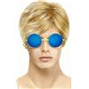 CATMEYE Set Parrucca Anni 80 Rock Uomo con Occhiali da Sole - 1x Parrucca Bionda Corta Riccia in Fibra Sintetica Resistente al Calore, Accessorio per Costume, Festa, Carnevale e Halloween (Biondo)