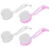 Beavorty 4pezzi Spazzolino per Unghie con Manico lungo Setole Morbide Protettive Manico Ergonomico per Manicure e Pedicure Pulizia Profonda di Polvere e Residui