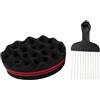 Tisujune Spugna Twist - Spugna da Barba per Uomini,Pettine Definitivo per Onde e Ricci, Ideale per Styling da Salon, Cura Personale Domestica, e Viaggi