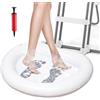 AIEDECOPT Pediluvio Gonfiabile per Piscina, Bacinella Gonfiabile per Pediluvio, Vaschetta Lavapiedi per Piscina con Pompa dell'aria, Accessori per Scale di Ingresso Piscina, Piagge (A)